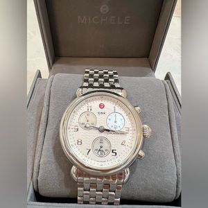 Michele CSX stainless steel watch